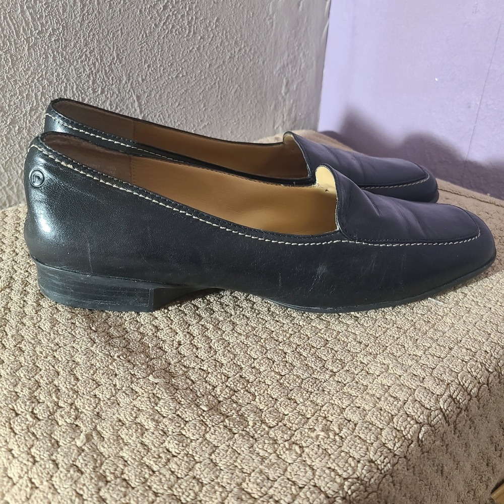 Sole Innovations Rockport Loafers Women 10W Black Leather Square Toe Slip On - Picture 4 of 9